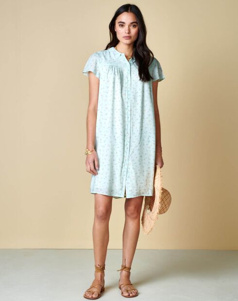 Robe Vinza imprimée bleu clair