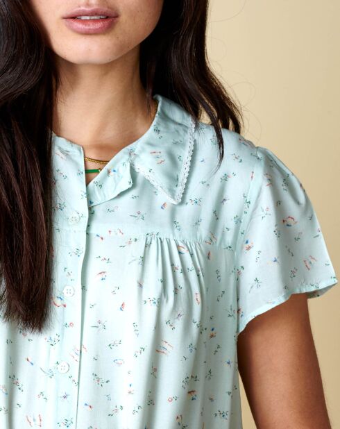 Robe Vinza imprimée bleu clair