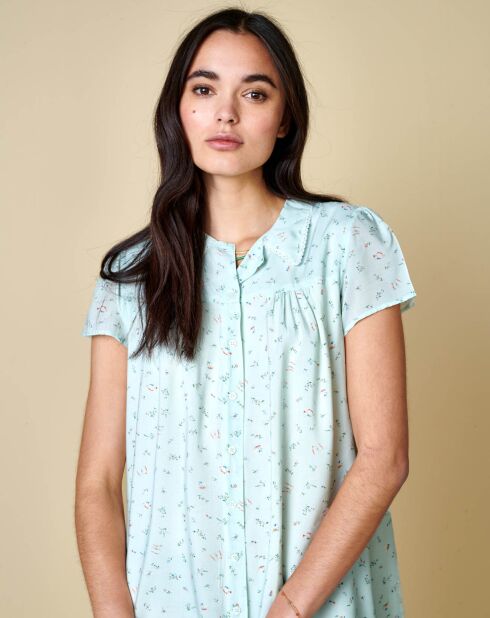Robe Vinza imprimée bleu clair