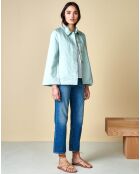 Veste en Lin & Coton Senna bleu ciel