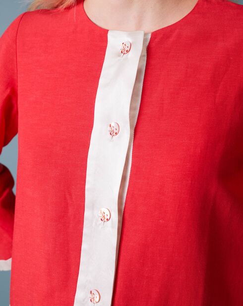Veste en Lin mélangé Van De rouge