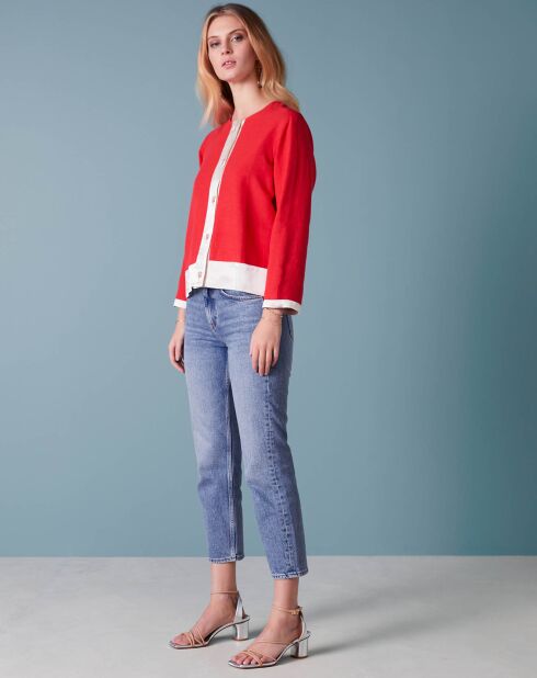 Veste en Lin mélangé Van De rouge