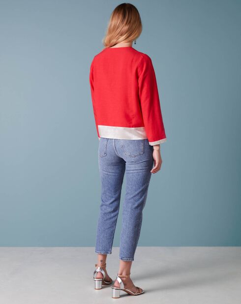 Veste en Lin mélangé Van De rouge