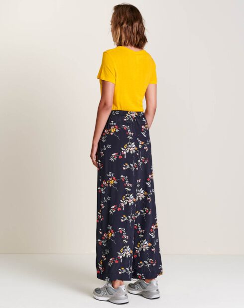 Marineblauwe broek met print Hawke