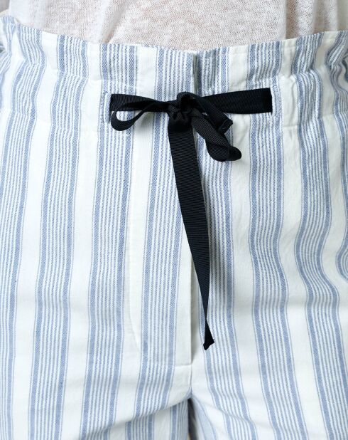 Pantalon Lawal à rayures bleu ciel/blanc