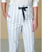 Pantalon Lawal à rayures bleu ciel/blanc