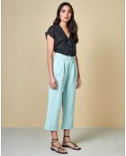 Pantalon en Lin & Coton Lazard bleu