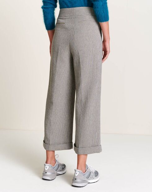 Pantalon Vincent à carreaux gris