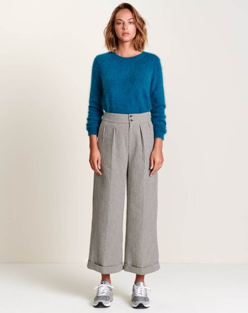 Pantalon Vincent à carreaux gris