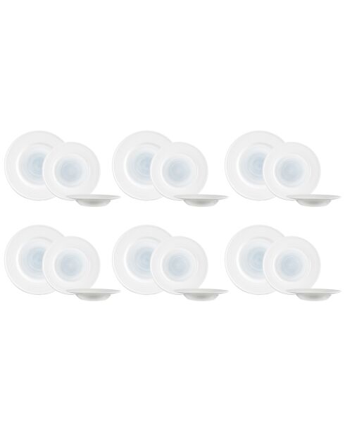 Service de table Brindisi  en Porcelaine Sea sable - 18 pièces