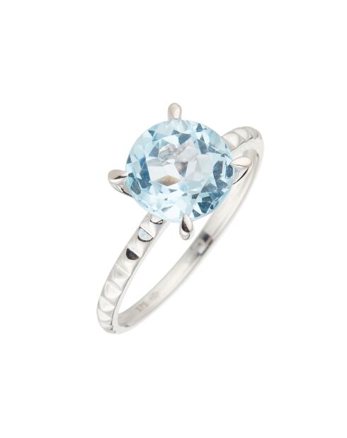 Bague Clou Topaze 2.9 ct Or Blanc