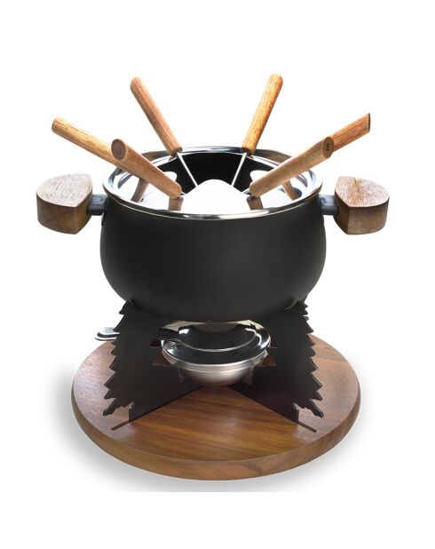 Set de fondue 6 personnes noir