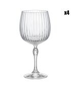 4 Verres Gin America's transparents - 74 cl
