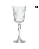 4 Verres Cocktail America's transparents - 24 cl