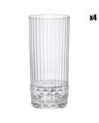4 Gobelets America's transparents - 49 cl
