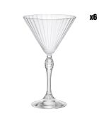 6 Verres Martini America's transparents - 24 cl