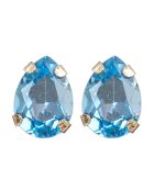 Funkelnde Tropfenohrringe aus 1,7 Karat Gelbgold mit Topas