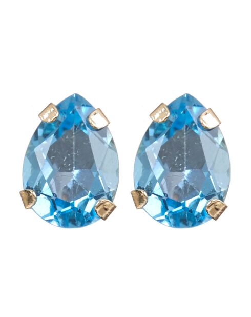 Funkelnde Tropfenohrringe aus 1,7 Karat Gelbgold mit Topas