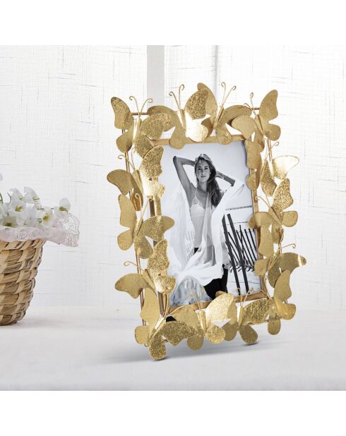 Cadre Photo Papillon doré - 30.5x28 cm