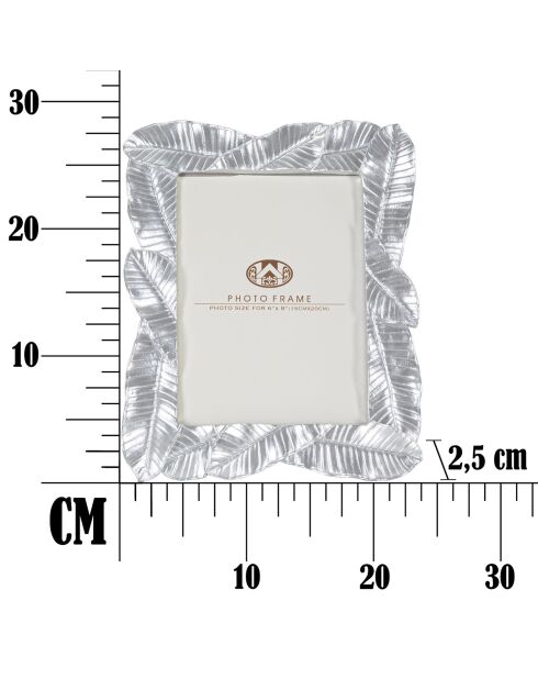 Cadre Photo Lefy argenté - 27.5x23 cm