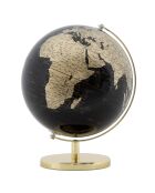 Globe Antique noir/doré - 34x25x25 cm