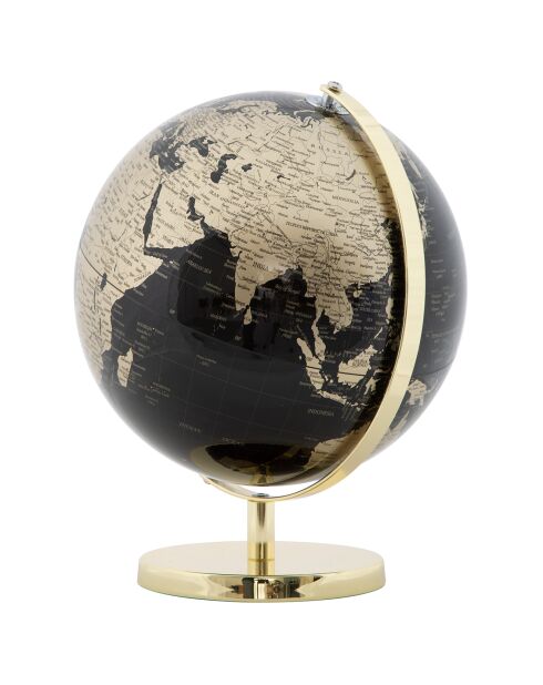 Globe Antique noir/doré - 34x25x25 cm