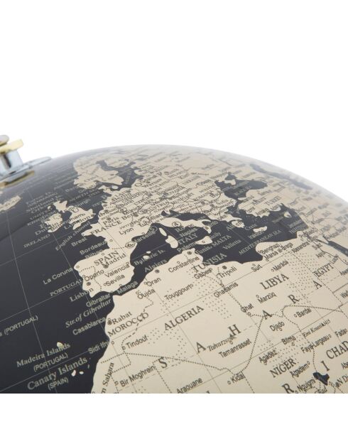 Globe Antique noir/doré - 34x25x25 cm