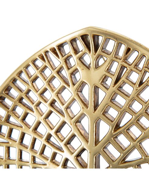 Portavelas de pared Lotus negro/dorado - 22,2x20x8 cm