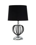 Lampe de chevet Darky argentée - 44.5x28x28 cm