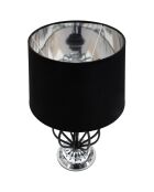 Lampe de chevet Darky argentée - 44.5x28x28 cm