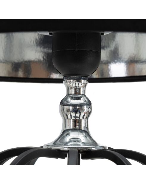 Lampe de chevet Darky argentée - 44.5x28x28 cm