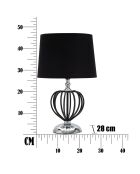 Lampe de chevet Darky argentée - 44.5x28x28 cm