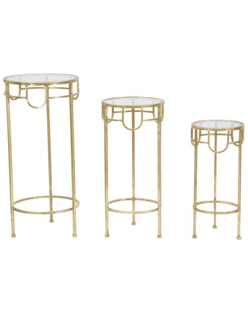 3 Tables d'apoint Original dorées
