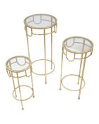 3 Tables d'apoint Original dorées