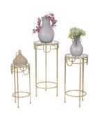 3 Tables d'apoint Original dorées