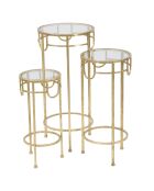 3 Tables d'apoint Original dorées