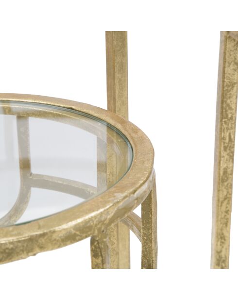 3 mesas auxiliares doradas originales