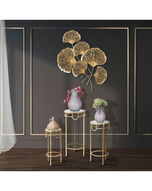 3 mesas auxiliares doradas originales