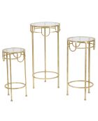 3 Tables d'apoint Original dorées
