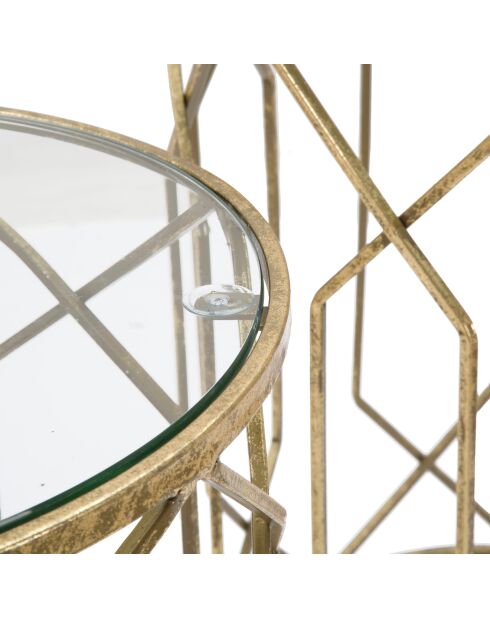 2 Petites Table Gigognes dorées