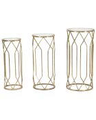 3 Tables d'appoint dorées