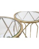 3 Tables d'appoint dorées