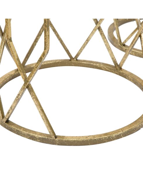 3 mesas auxiliares doradas