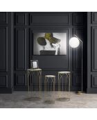 3 Tables d'appoint dorées