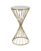 Table d'appoint Hypnos dorée - 70x35x35 cm