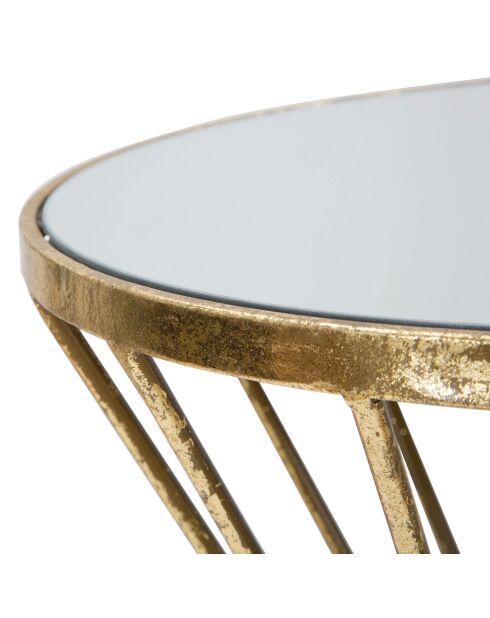 Table d'appoint Hypnos dorée - 70x35x35 cm