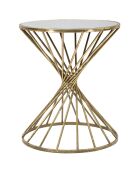Table d'appoint Hypnos dorée - 50x42x42 cm