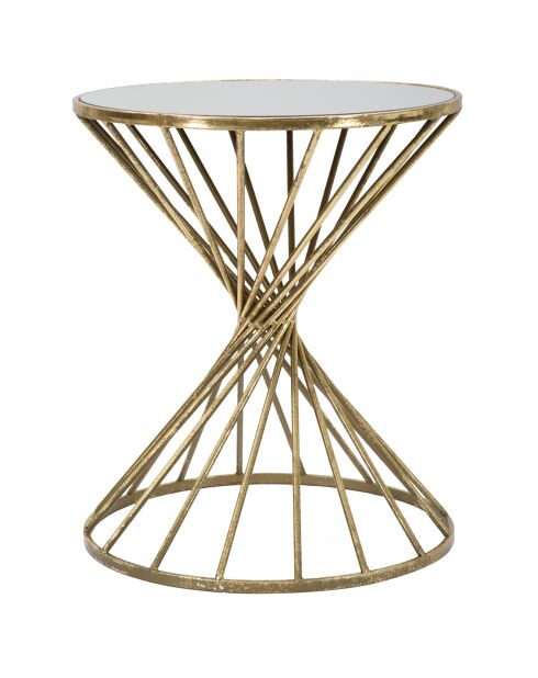Table d'appoint Hypnos dorée - 50x42x42 cm
