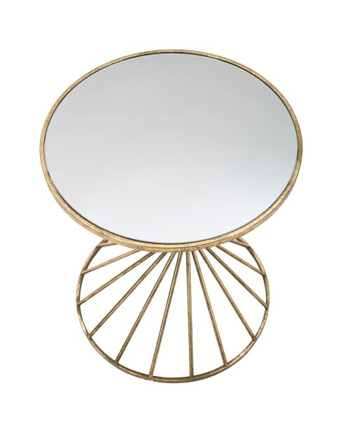 Table d'appoint Hypnos dorée - 50x42x42 cm