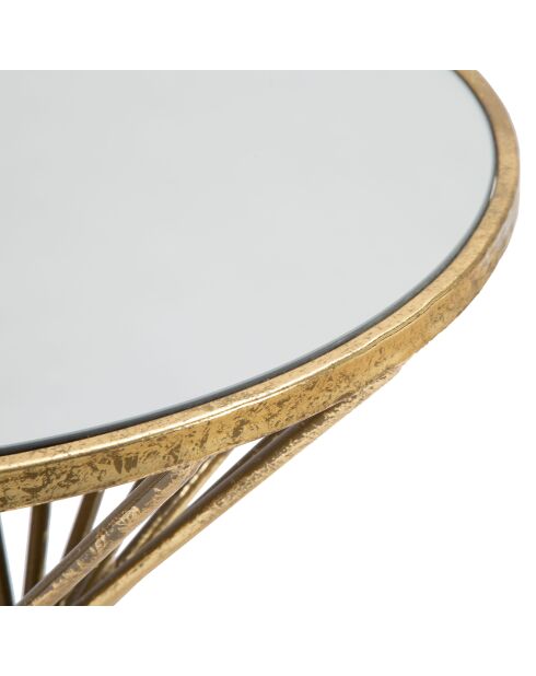 Table d'appoint Hypnos dorée - 50x42x42 cm